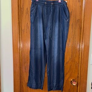 INC International Concepts Navy Wide Leg Jeans